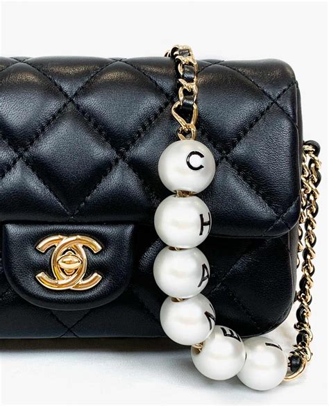 chanel bag gold chain strap|chanel bag with pearl chain.